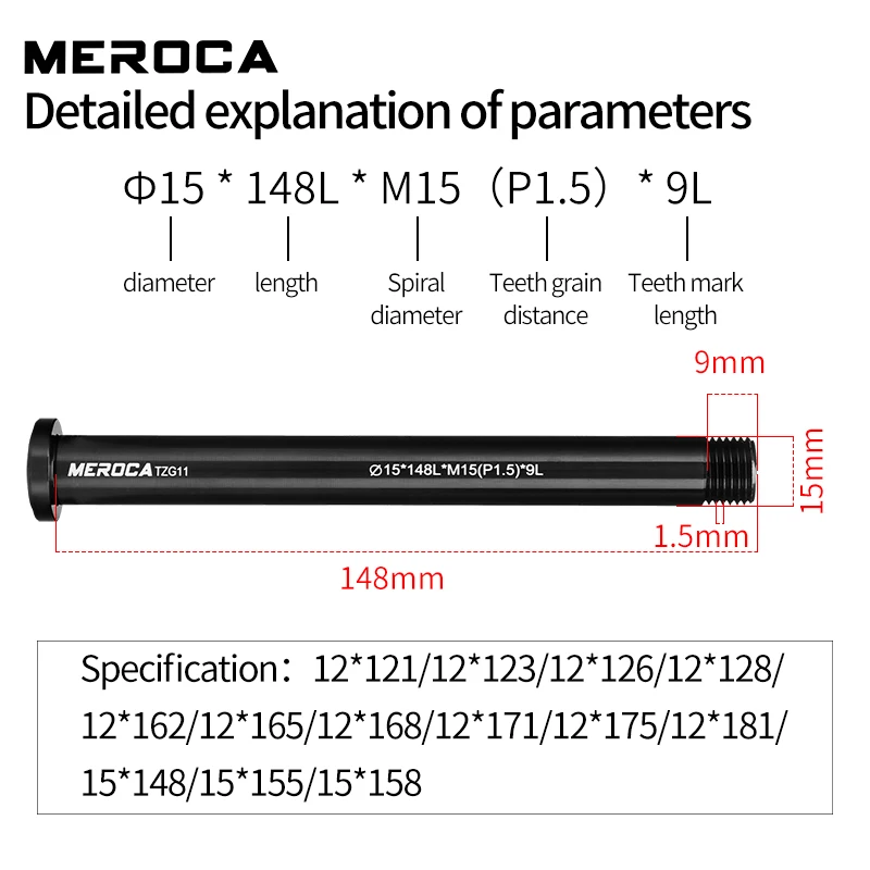 MEROCA MTB Road Bike Thru Axle - Thru Axle Adapter For Bike Trainer 评论和价格